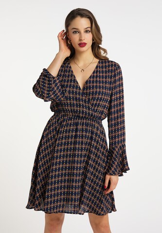 Robe faina en bleu : devant