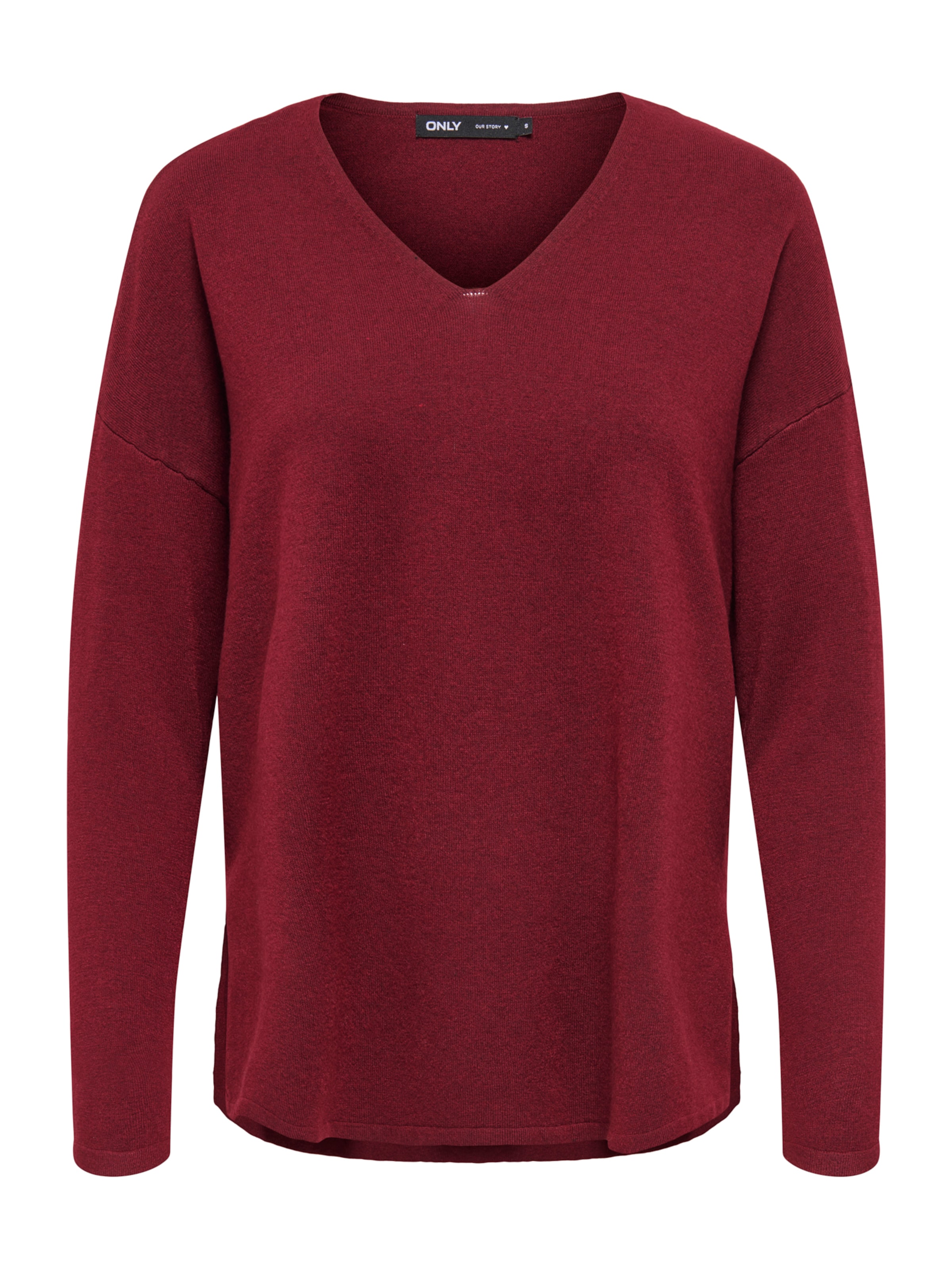 sarkans ONLY Džemperis 'ONLAMALI': no priekšpuses