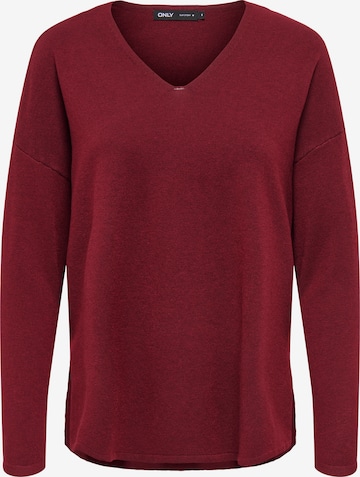 ONLY Sweter 'ONLAMALI' w kolorze czerwony: przód