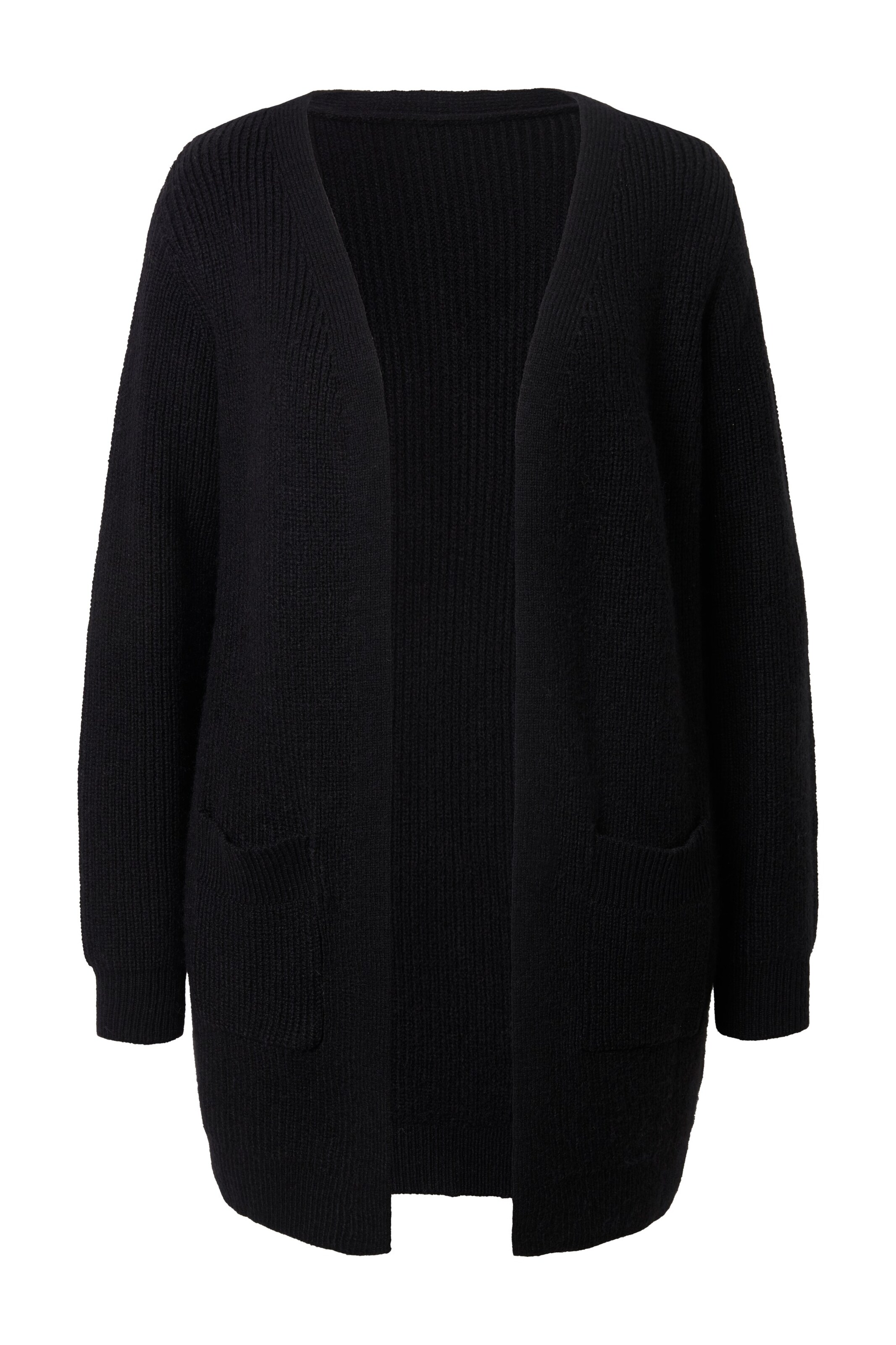 Ulla Popken Strickjacke in Schwarz: Vorderseite