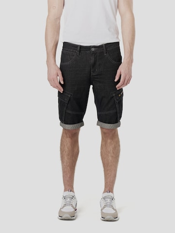 juoda KOROSHI Standartinis Darbinio stiliaus džinsai: priekis