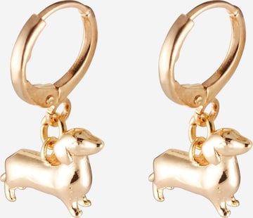 Fräulein Wunder Earrings 'Dackel' in Gold: front