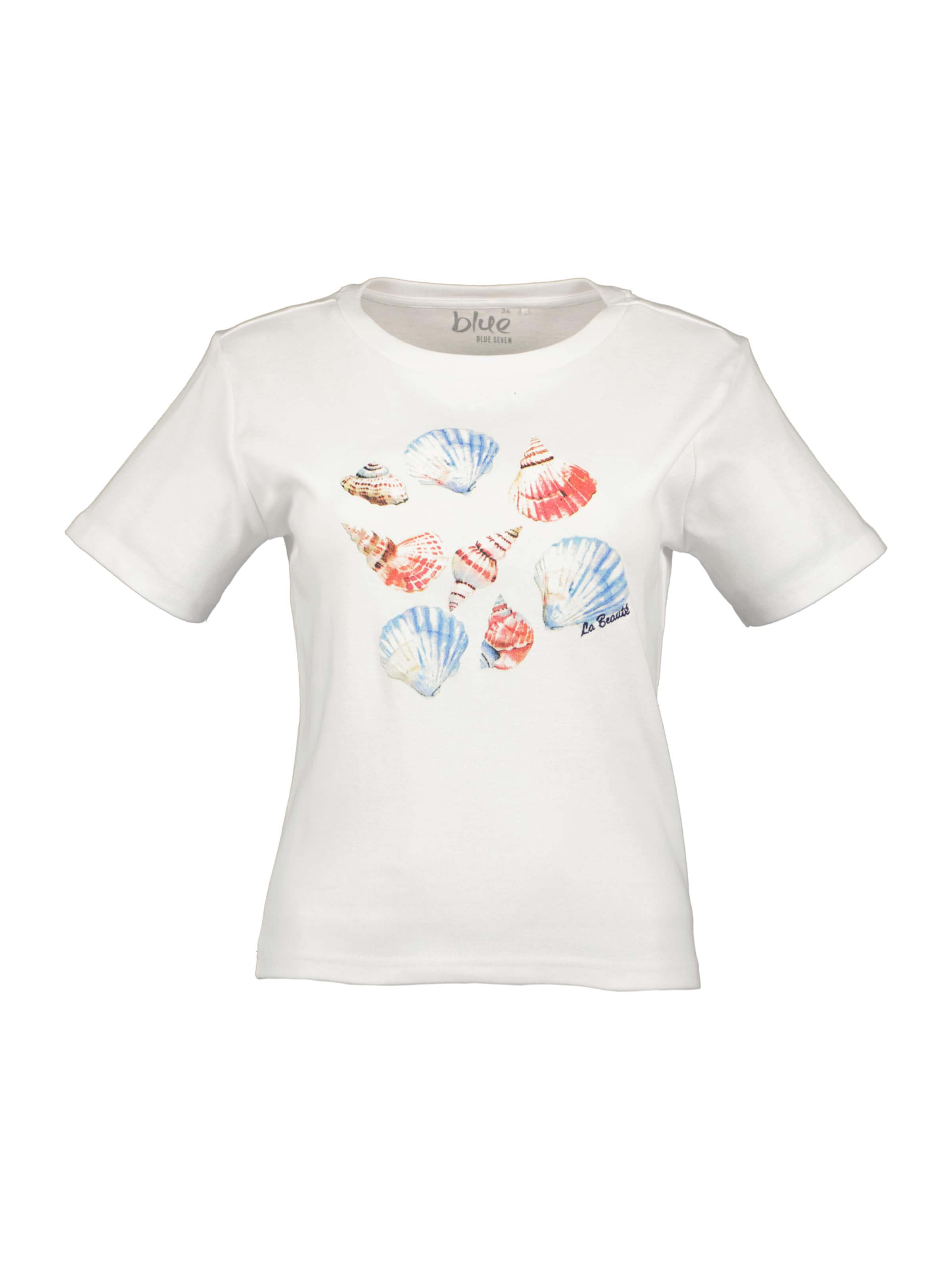 BLUE SEVEN Тениска в бяло: отпред