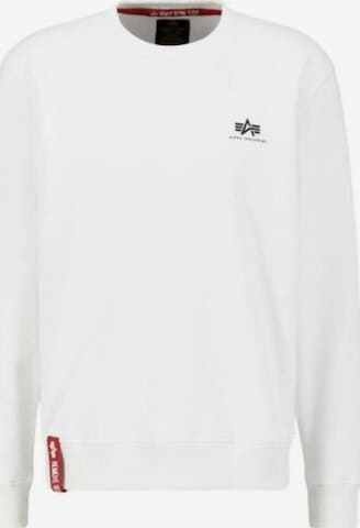 ALPHA INDUSTRIES Sweatshirt 'Basic Small Logo' in White: front