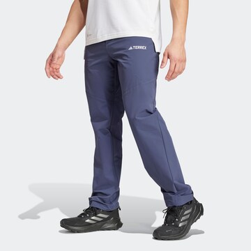 ADIDAS TERREX - regular Pantalón de montaña 'Xperior' en azul: frente