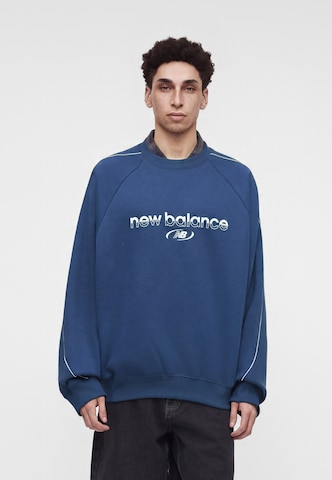 new balance Bluzka sportowa w kolorze niebieski: przód