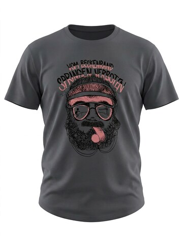 karlskopf Shirt 'BADEMEISTER' in Grey: front