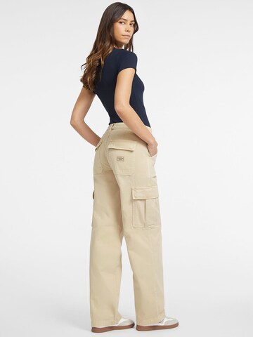 GUESS Wide leg Cargo Pants in Beige