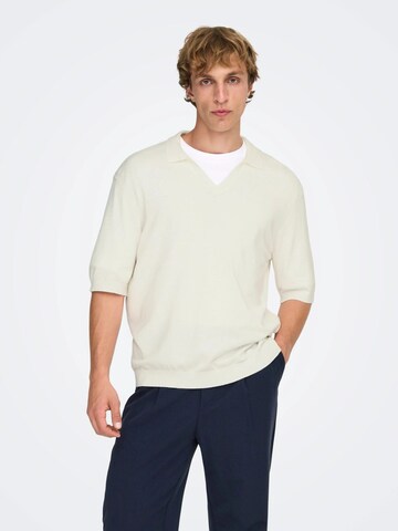 Only & Sons Trui in Wit: voorkant