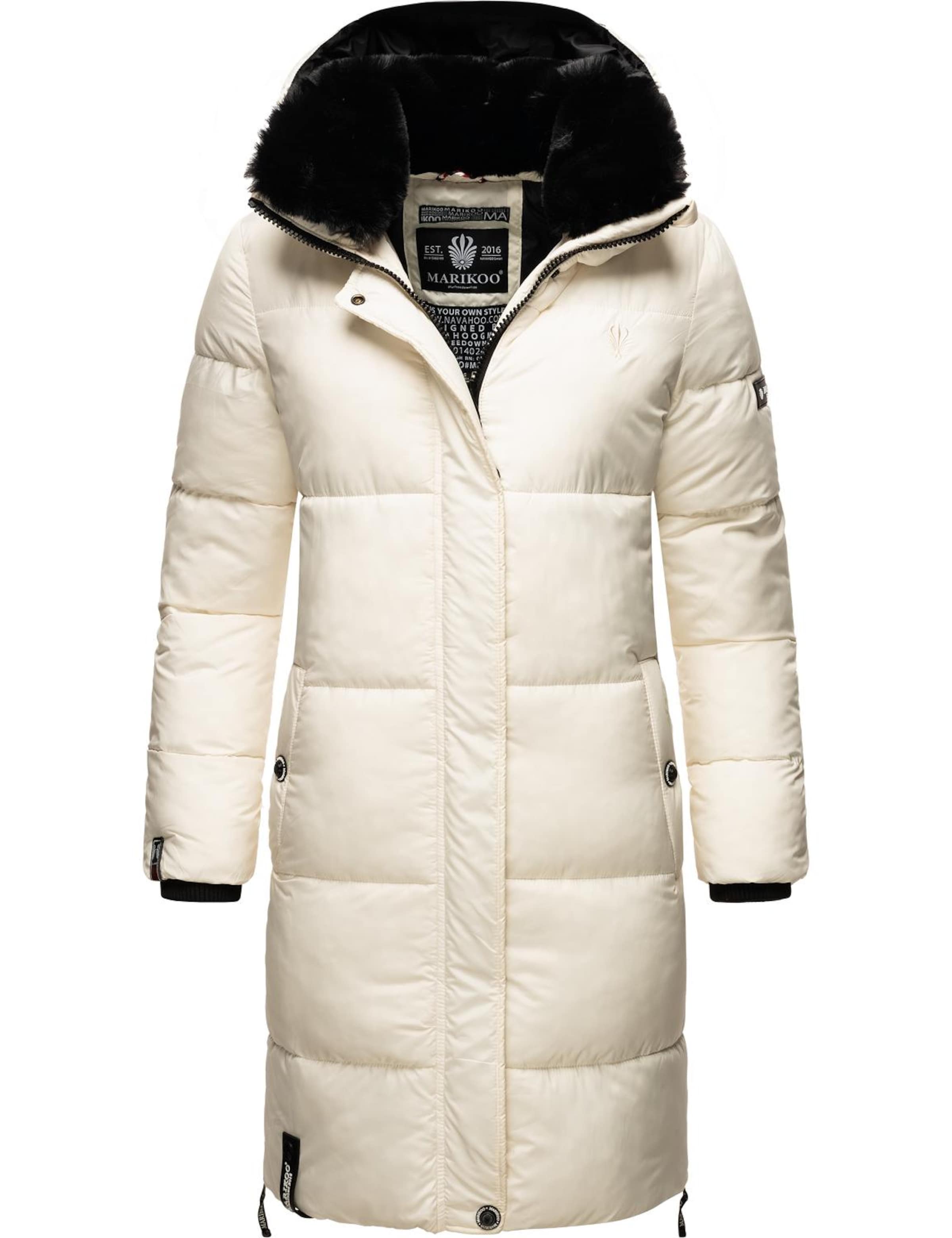 MARIKOO Зимнее пальто в Белый: спереди