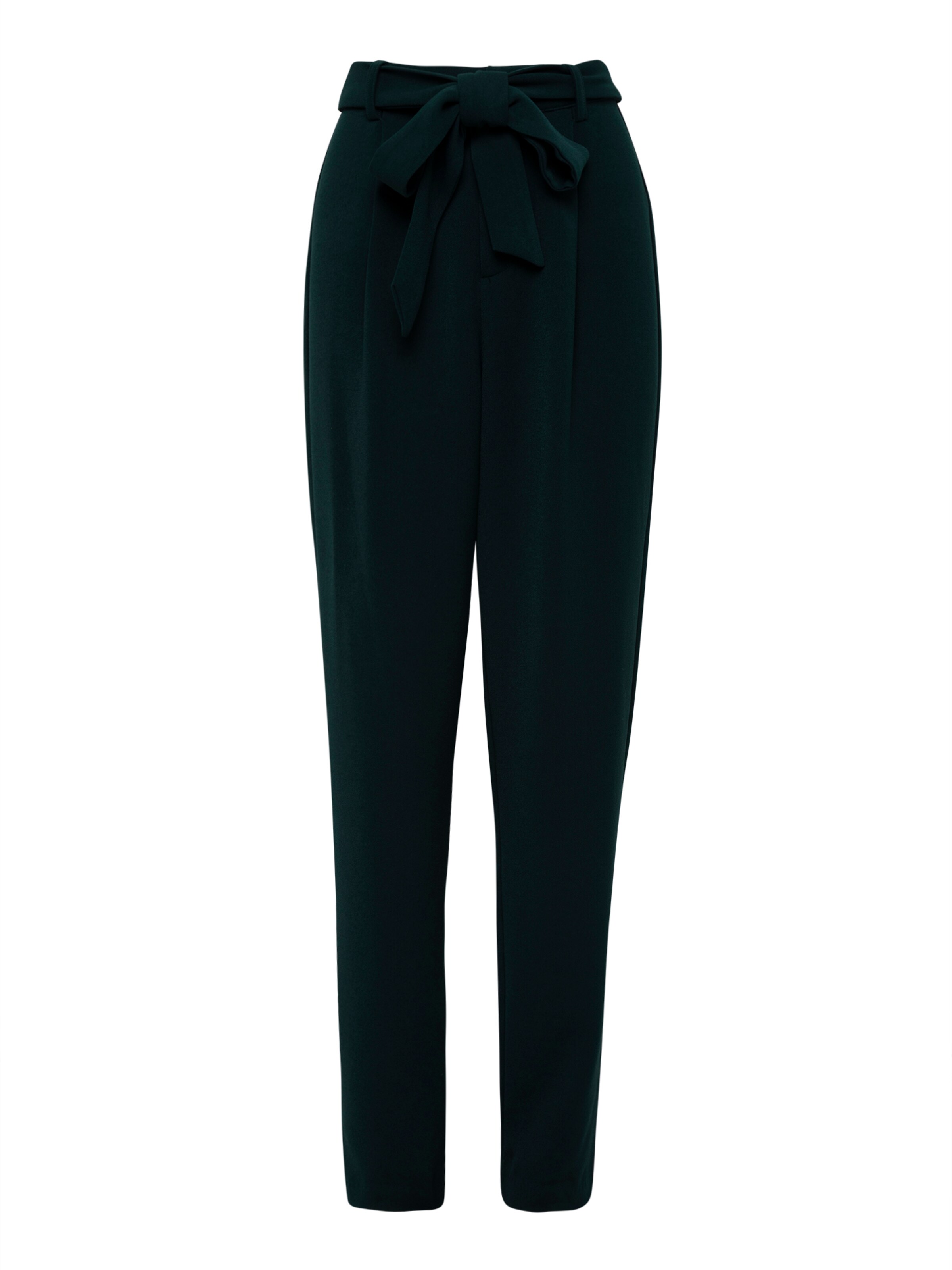 Tussah Normální Kalhoty se sklady v pase 'ALANA' – zelená: přední strana