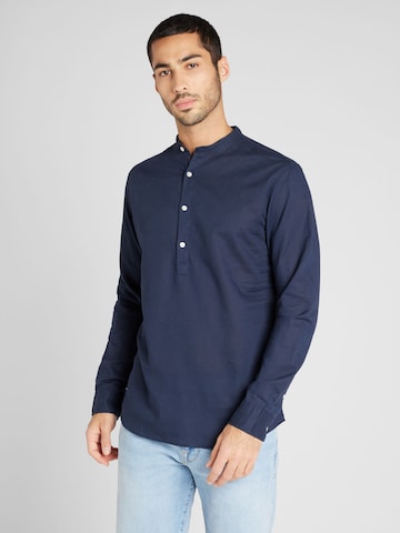 JACK & JONES - Ajuste regular Camisa en azul: frente