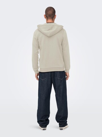 Only & Sons - Ajuste regular Sudadera con cremallera 'CERES' en gris