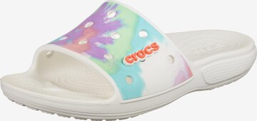 Crocs Muiltjes 'Tie Dye' in Wit: voorkant