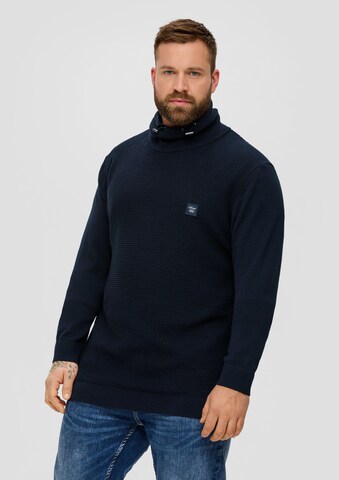 s.Oliver Men Big Sizes Sweater in Blue: front
