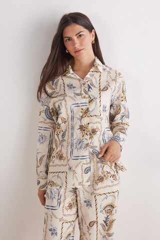 INTIMISSIMI Pajama Shirt 'ITALIAN RIVIERA' in Beige