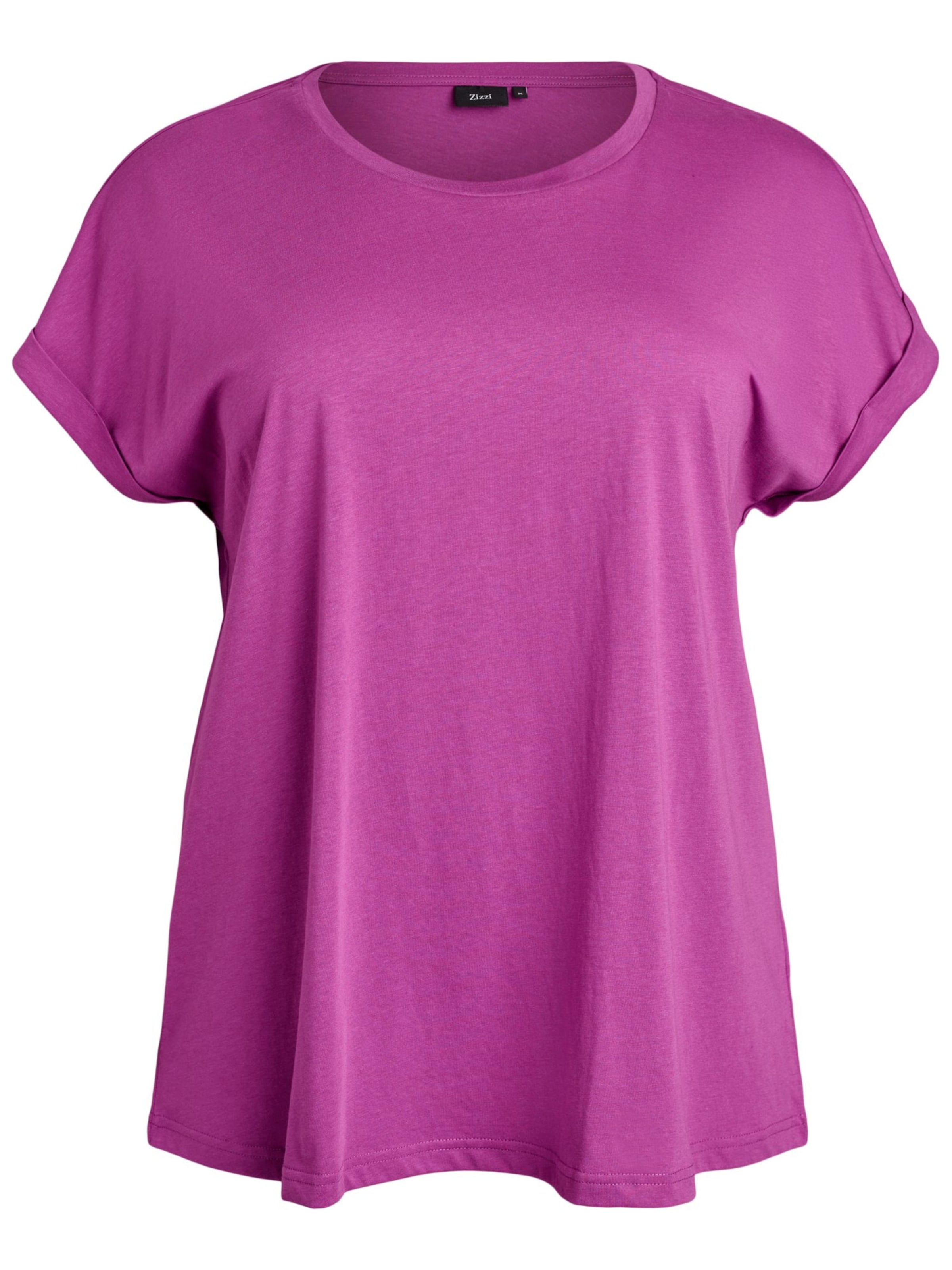Zizzi Футболка 'Katja' в Лиловый: спереди
