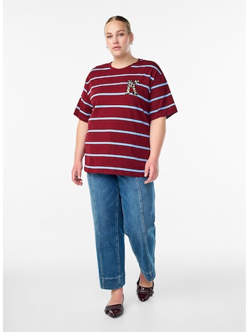 Zizzi Shirt 'Eofelia' in Rood