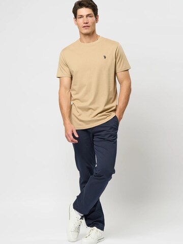 U.S. POLO ASSN. T-Shirt 'Arjun' in Beige