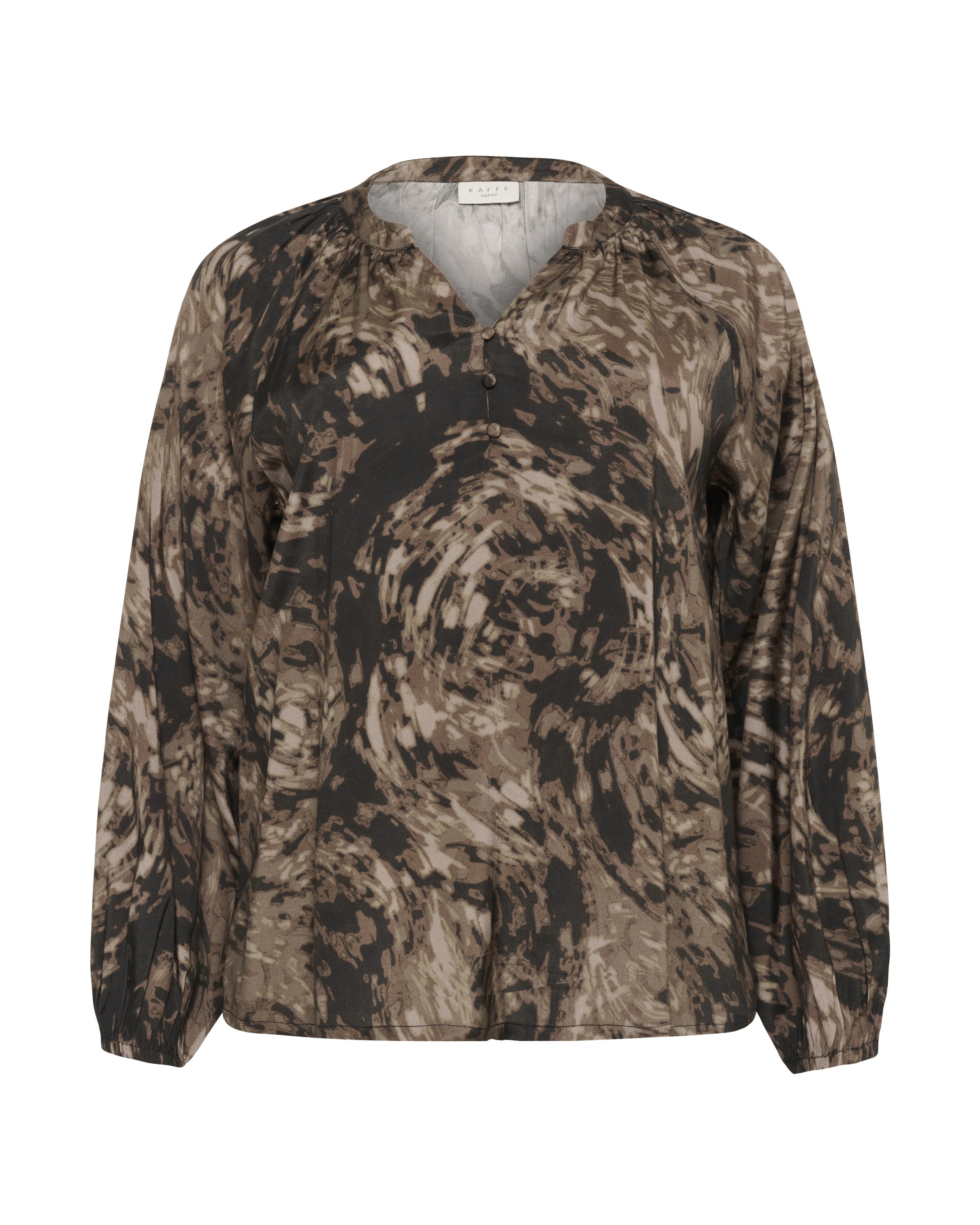 KAFFE CURVE Blouse 'KCJamia' in Brown: front