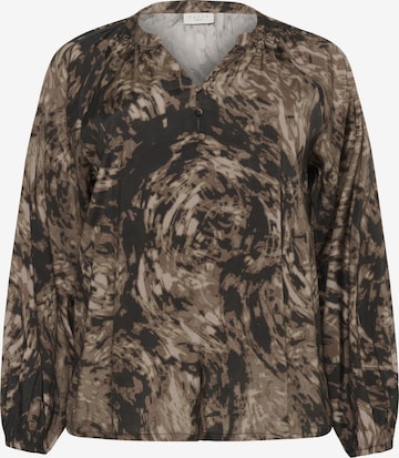 KAFFE CURVE Blouse 'KCJamia' in Brown: front