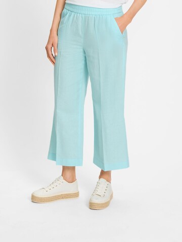 Olsen Wide leg Broek in Groen: voorkant