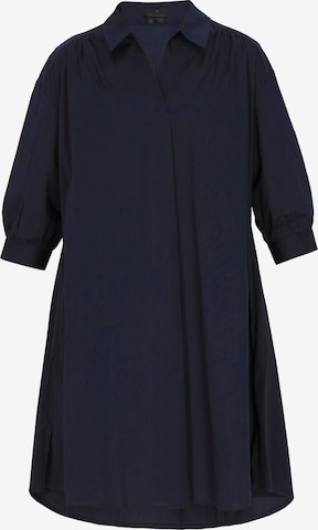 DreiMaster Klassik Košilové šaty 'Classic Look' – modrá: přední strana