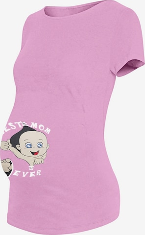 M.M.C. Shirt 'Best Mom Ever Umstandsshirt' in Pink: front