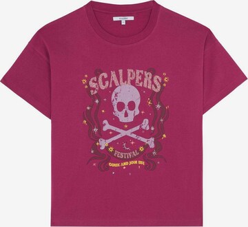 Scalpers Shirt 'Skull Festival Tee' in Lila: predná strana