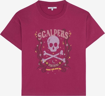 Scalpers Shirts 'Skull Festival Tee' i lilla: forside