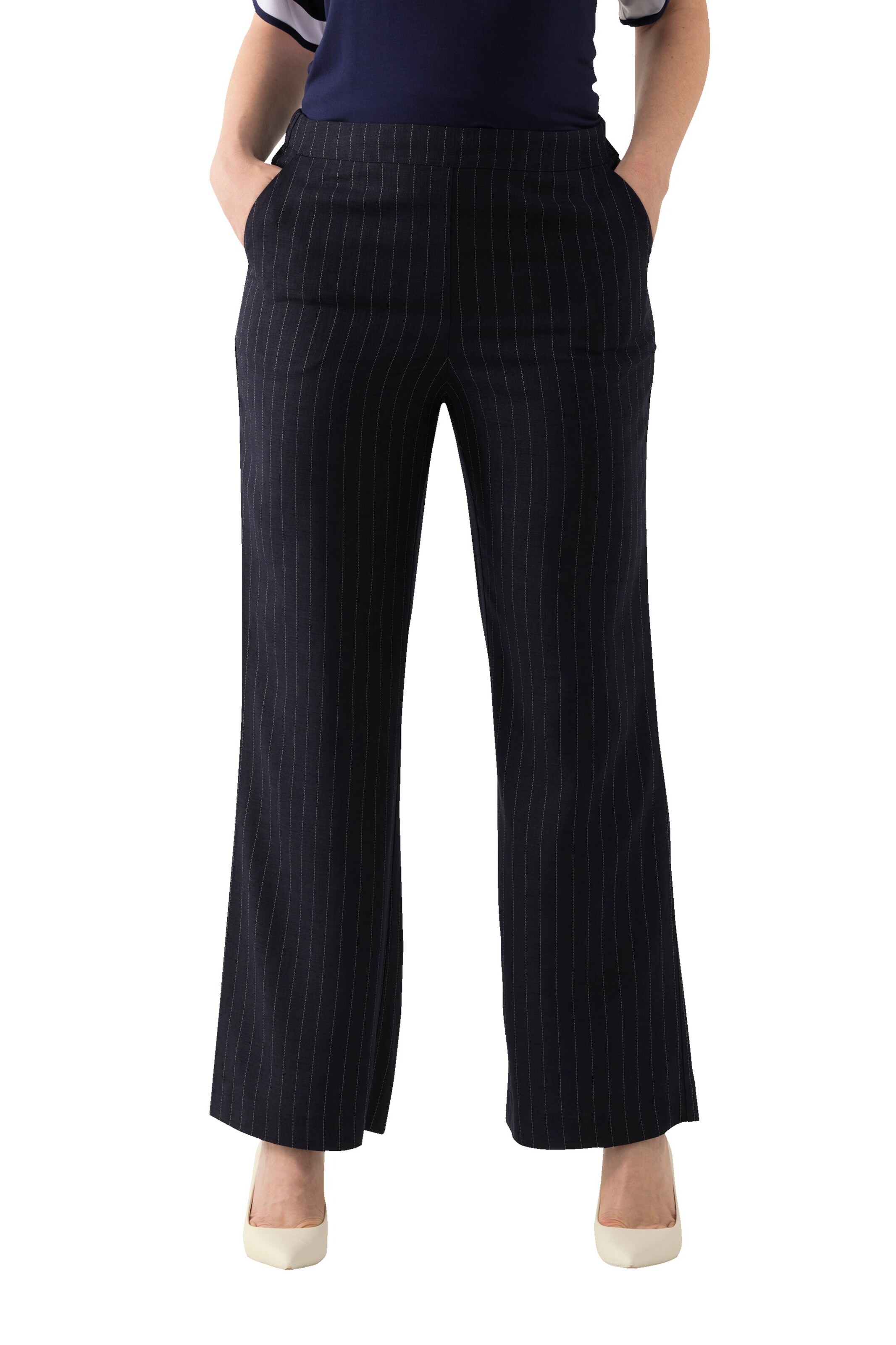 Ulla Popken Regular Pants in Blue: front