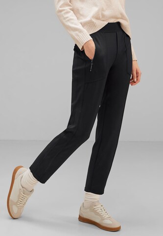 STREET ONE Slimfit Broek in Zwart