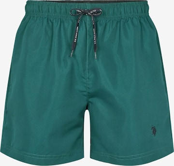 U.S. POLO ASSN. Board Shorts ' Aza ' in Green: front