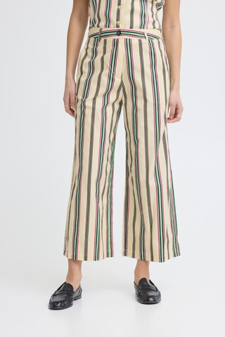 Regular Pantalon 'IHLEANNA' ICHI en beige : devant