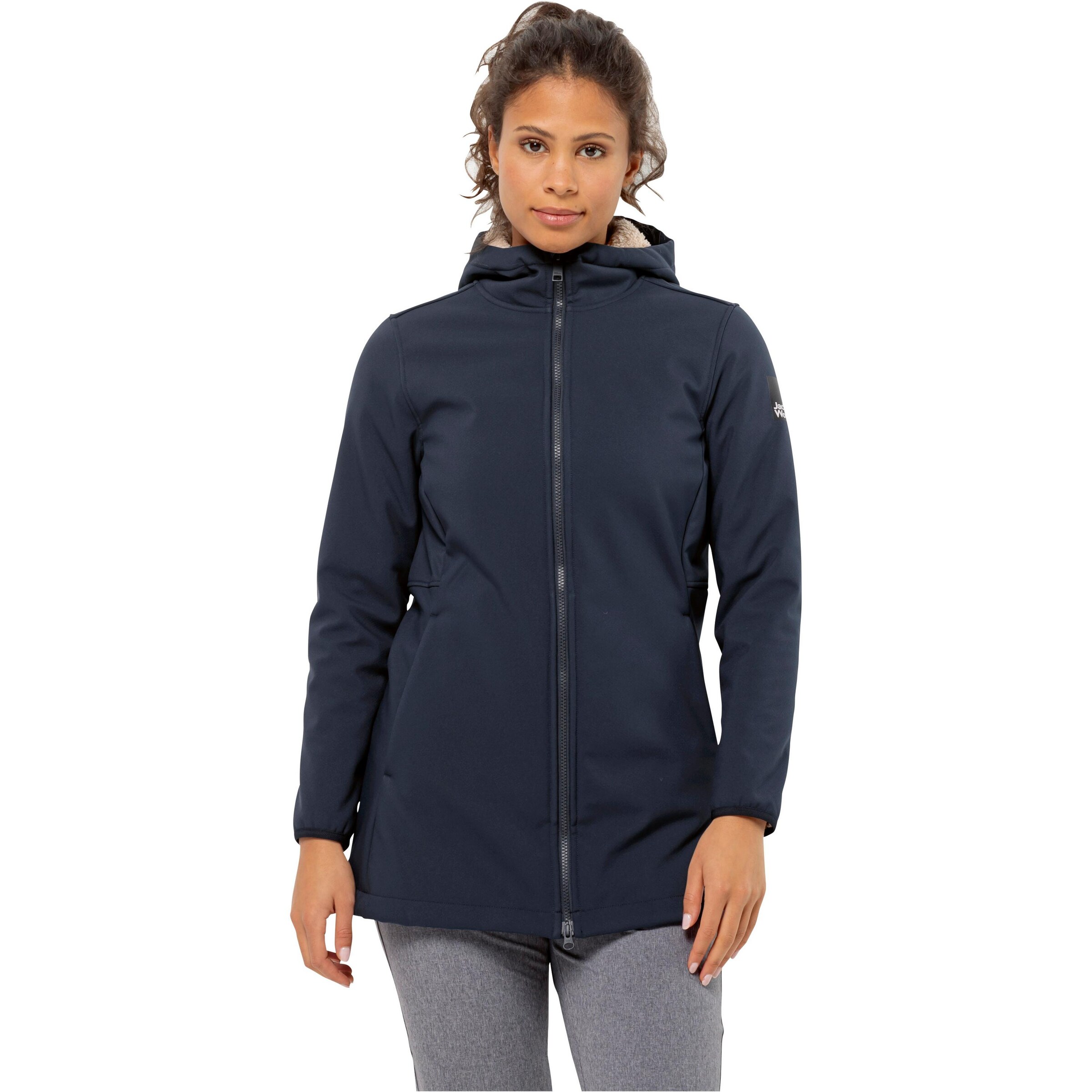 JACK WOLFSKIN Outdoormantel 'Windland' in Blau: Vorderseite