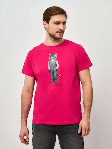 T-Shirt 'Minimalist Cat' Cat e Lolette en rose
