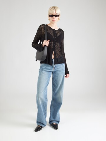 Sisley Strickjacke in Schwarz