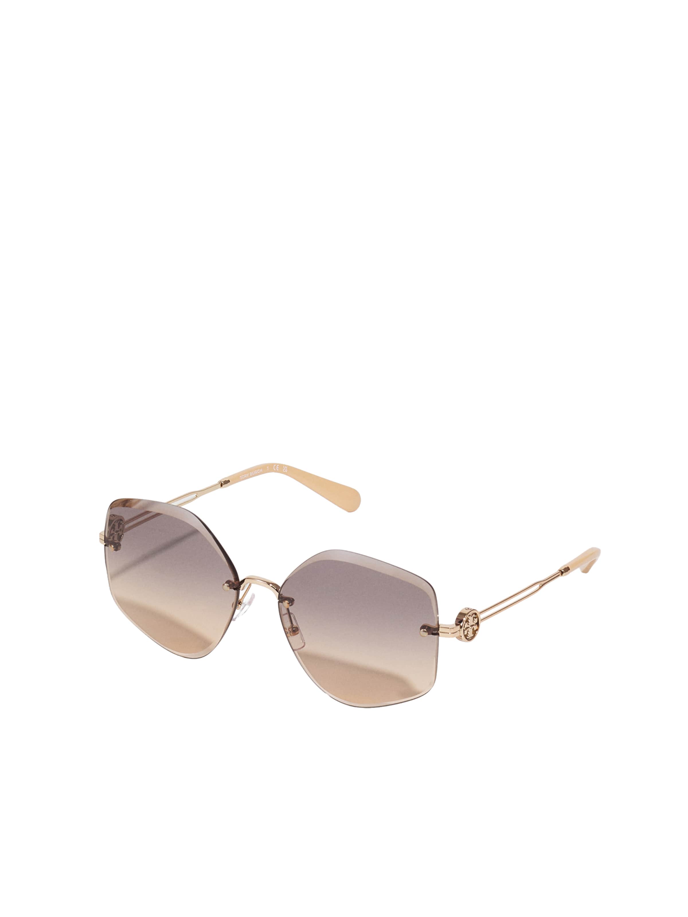 Tory Burch Zonnebril '0TY6111' in Goud: voorkant