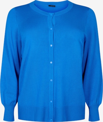 Zizzi Knit cardigan 'CACHRISSIE' in Blue: front