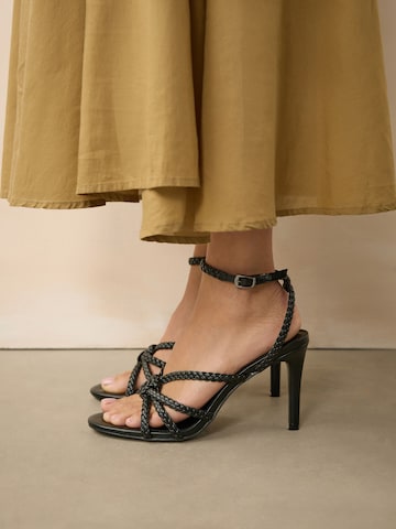 Next Strap sandal in Black: front