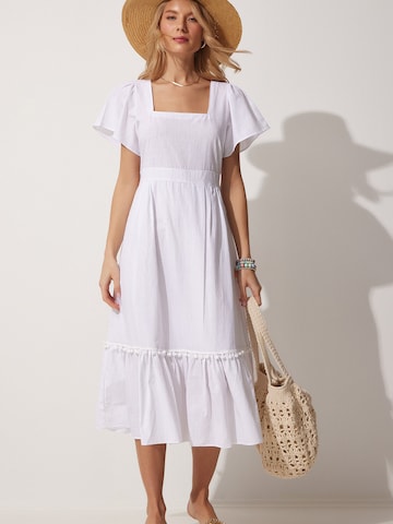 Robe d’été Happiness İstanbul en blanc : devant