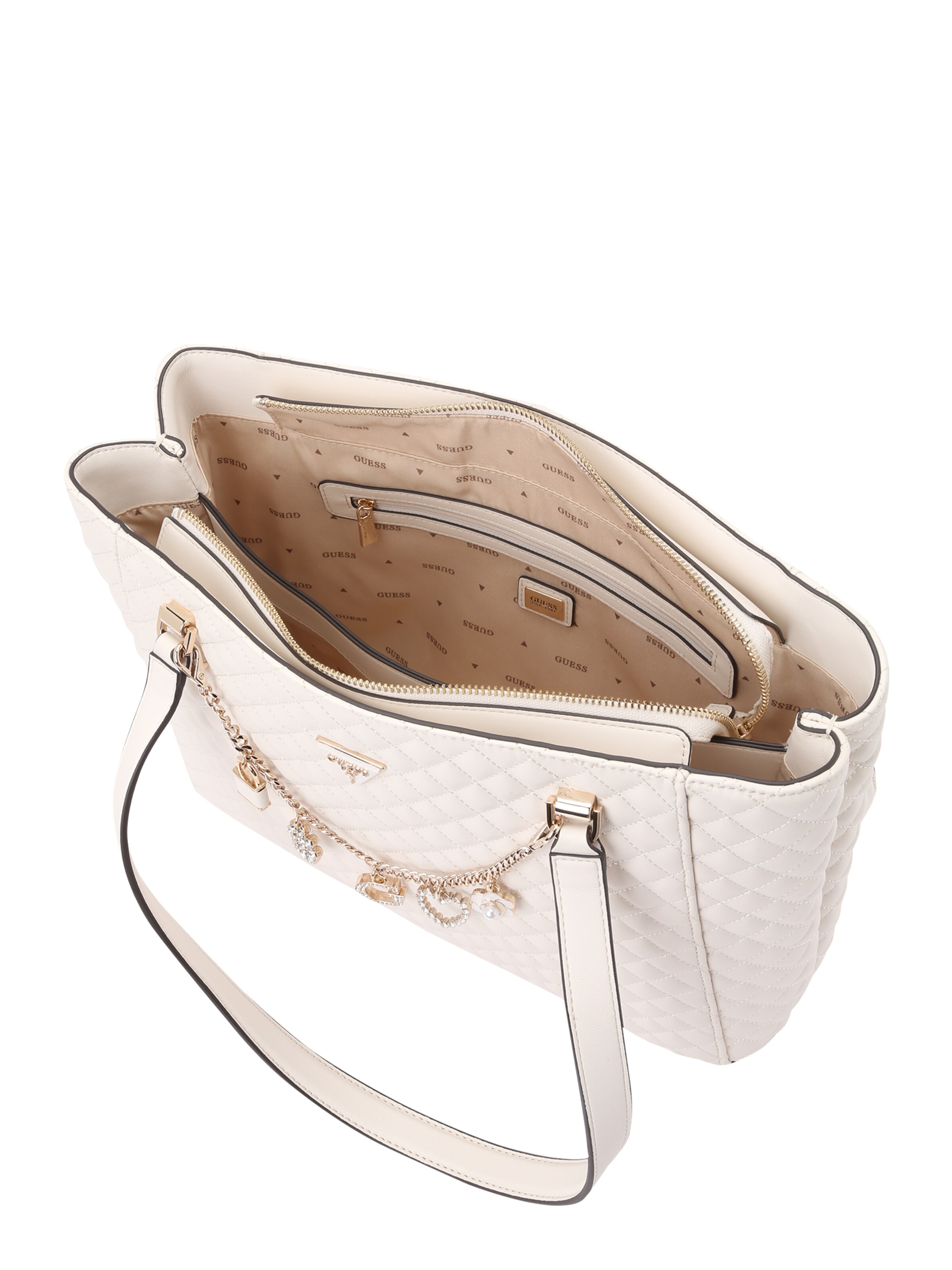 GUESS Шоппер 'EVERLEE NOEL TOTE' в Белый