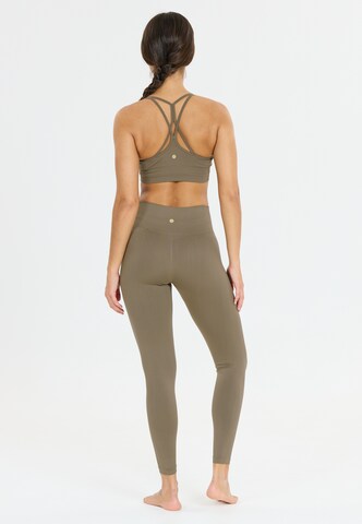 Athlecia Skinny Workout Pants 'Missori' in Brown