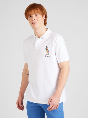 Tricou de la Polo Ralph Lauren pe alb: față