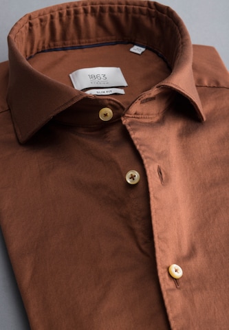 ETERNA Slim fit Business Shirt in Brown