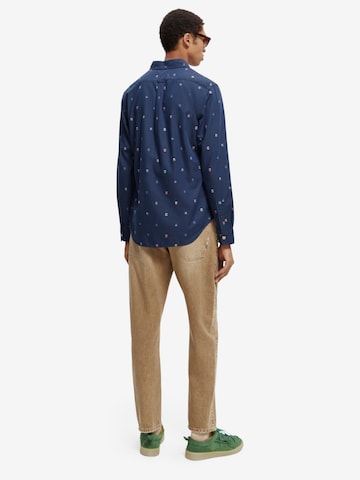 SCOTCH & SODA Slim fit Button Up Shirt in Blue