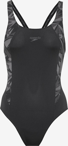 SPEEDO Active Swimsuit 'Hyperboom Splice' in Black: front