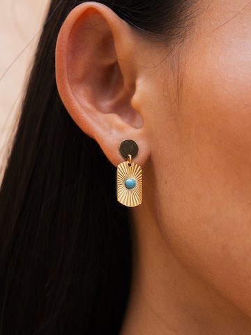 Made by Nami Earrings 'Sonnenquadrat' in Gold