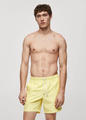 MANGO MAN Swim Trunks 'seer' in Yellow: front