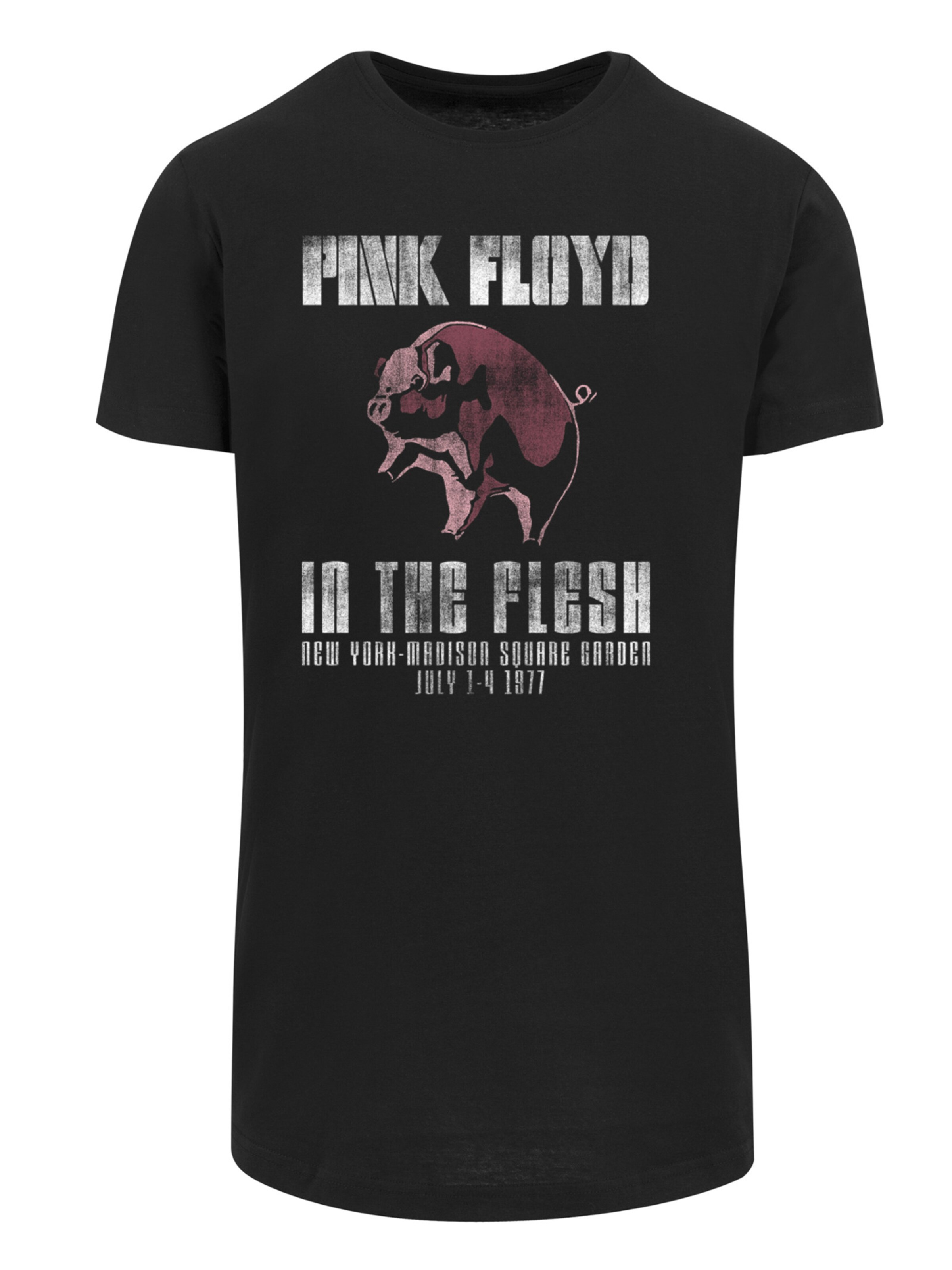 F4NT4STIC Shirt 'Pink Floyd In The Flesh' in Zwart: voorkant